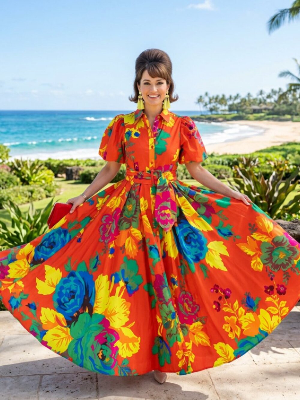 Christopher John Rogers x Target bright floral long maxi dress